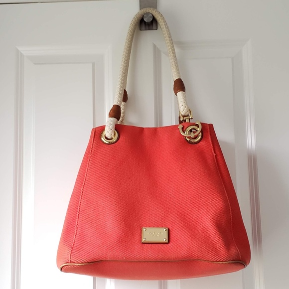 Michael Kors Handbags - Valentines day Micheal kors bright red fabric bag